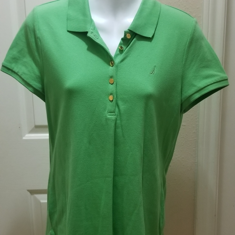 NEW! Green Nautica Collar Shirt